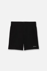 JACQUARD TUCK SHORTS - BLACK