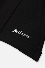 JACQUARD TUCK SHORTS - BLACK