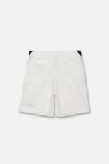 JACQUARD TUCK SHORTS - WHITE