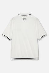 JACQUARD S/S POLO SHIRTS - WHITE