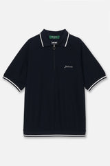 JACQUARD S/S POLO SHIRTS - NAVY