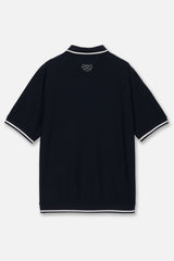 JACQUARD S/S POLO SHIRTS - NAVY
