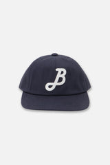 6 PANEL CAP -B LOGO- NAVY