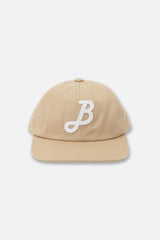 6 PANEL CAP -B LOGO- BEIGE