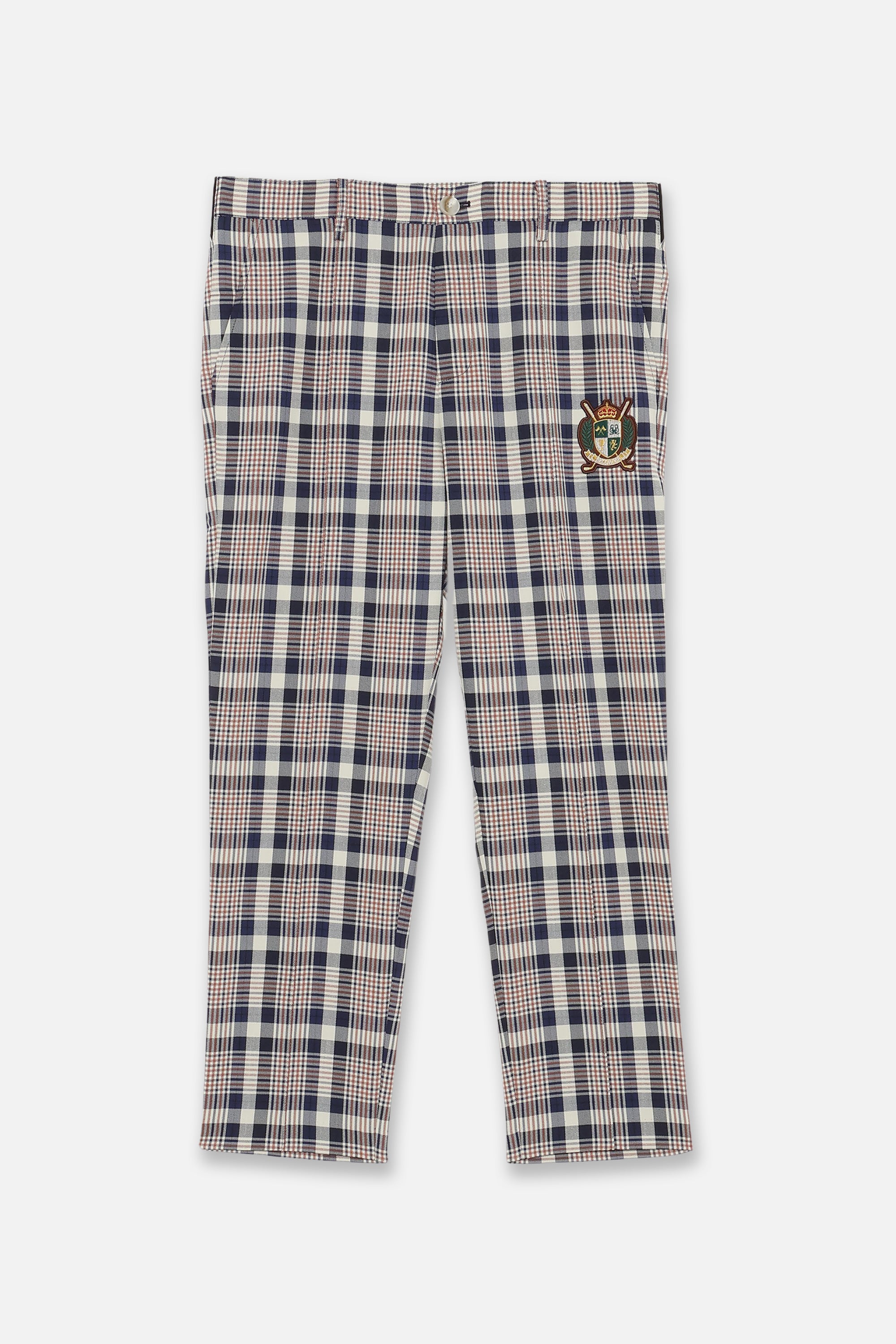 BELLMORE ベルモア　チェックパンツ　ゴルフ　エンブレム　30 M EMBLEM CHECK PANTS - NAVY – BELLMORE