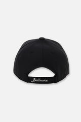 EMBLEM 6 PANEL CAP - BLACK