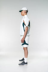 HALF ZIP SS MOCKNECK - CREAM