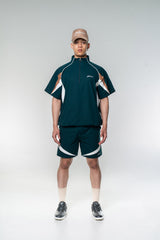 HALF ZIP SS MOCKNECK - GREEN