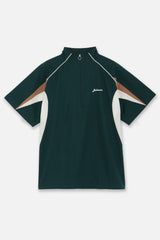 HALF ZIP SS MOCKNECK - GREEN