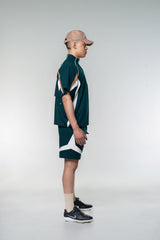 HALF ZIP SS MOCKNECK - GREEN