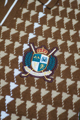 PATTERNED L/S KNIT - BROWN