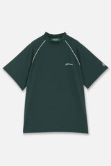 PIPING LOGO S/S MOCK NECK - GREEN