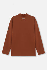 STRETCH LS MOCKNECK - BROWN