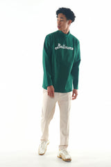 STRETCH LS MOCKNECK - GREEN