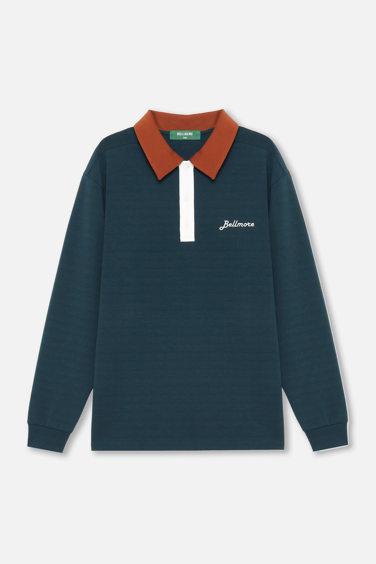 STRETCH LS POLO SHIRT GREEN BELLMORE