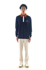 STRETCH LS POLO SHIRT - NAVY