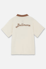 TWO TONE BUTTON POLO SHIRTS - CREAM