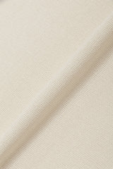 TWO TONE BUTTON POLO SHIRTS - CREAM