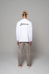 LOGO LS MOCKNECK - WHITE