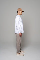 LOGO LS MOCKNECK - WHITE