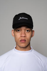 NYLON 6 PANEL CAP - BLACK