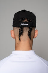 NYLON 6 PANEL CAP - BLACK