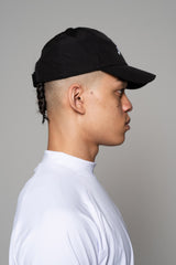NYLON 6 PANEL CAP - BLACK