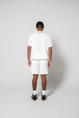 JACQUARD S/S POLO SHIRTS - WHITE