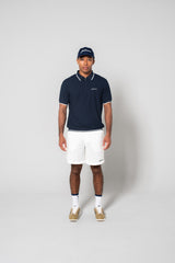 JACQUARD S/S POLO SHIRTS - NAVY