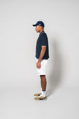 JACQUARD S/S POLO SHIRTS - NAVY