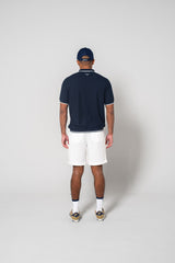 JACQUARD S/S POLO SHIRTS - NAVY