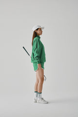 BINDING TRACK SHORTS - GREEN (MODEL SIDE2)