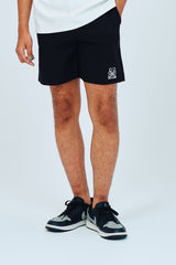 EMBLEM DRY STRETCH SHORT PANTS - BLACK
