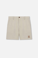 EMBLEM DRY STRETCH SHORT PANTS - CREAM