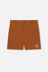 EMBLEM DRY STRETCH SHORT PANTS - ORANGE