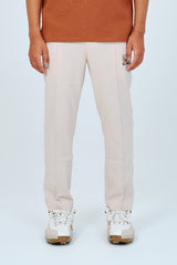 EMBLEM JAQUARD DRY STRETCH PANTS - CREAM