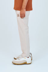 EMBLEM JAQUARD DRY STRETCH PANTS - CREAM
