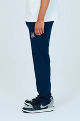 EMBLEM JAQUARD DRY STRETCH PANTS - NAVY