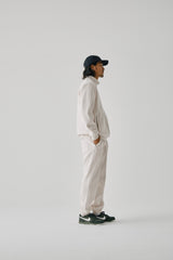 FAUX CASHMERE TRACK JACKET - BEIGE (MODEL SIDE2)