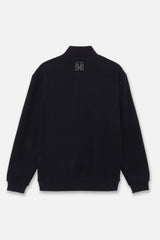 FAUX CASHMERE TRACK JACKET - NAVY (BACK)