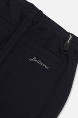 FAUX CASHMERE TRACK PANTS - NAVY (DETAIL)