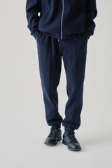 FAUX CASHMERE TRACK PANTS - NAVY (MODEL UP)