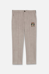 '25 FAUX SUEDE STRETCH PANTS - GREY