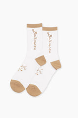 LOGO LINE SOCKS - BEIGE