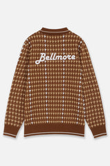 PATTERNED L/S KNIT - BROWN