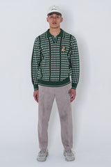 PATTERNED L/S KNIT - GREEN