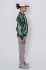 PATTERNED L/S KNIT - GREEN