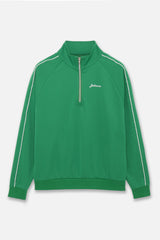 PIPING HALF ZIP MOCKNECK - GREEN (FRONT)
