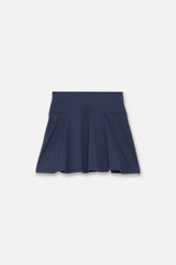 STRETCH FLARE SKIRT - NAVY (BACK)