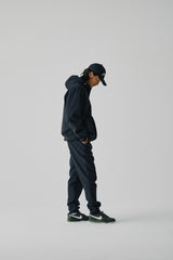 TECH BONDED NYLON JACKET - BLACK (MODEL SIDE)